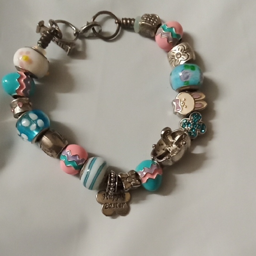 Colorful Easter Charm Bracelet